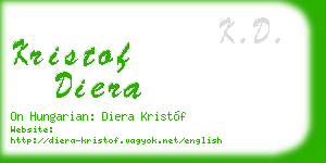 kristof diera business card